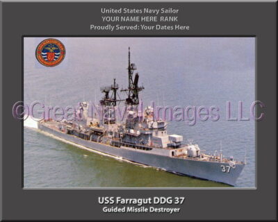 USS Farragut DDG 37 Personalized Navy Ship Photo