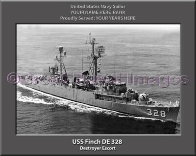 USS Finch DE 328 Personalized Navy Ship Photo
