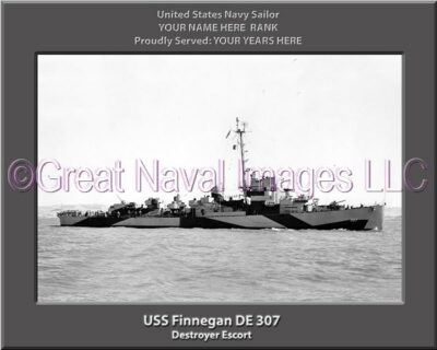 USS Finnegan DE 307 Personalized Navy Ship Photo