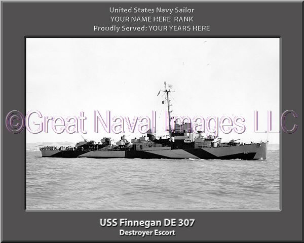 USS Finnegan DE 307 Personalized Navy Ship Photo