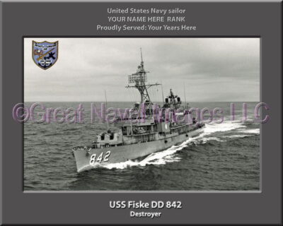 USS Fiske DD 842 Personalized Navy Ship Photo