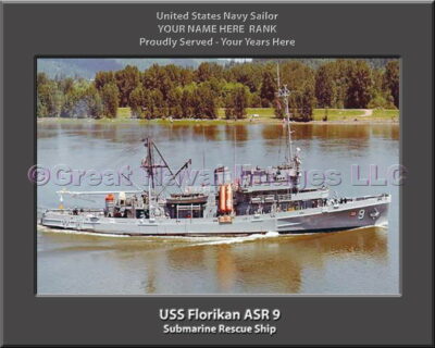 USS Florikan ASR 9 Personalized ship Photo