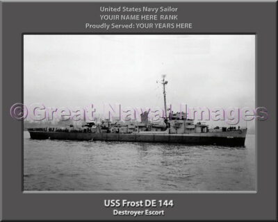 USS Frost DE 144 Personalized Navy Ship Photo