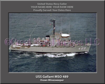 USS Gallant MSO 489 : Personalized Navy Ship Photo ⋆ US Navy Veteran ...