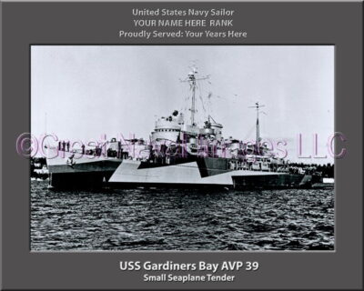 USS Gardiners Bay AVP 39 Personalized ship Photo