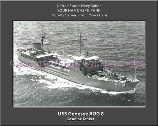 USS Genesee AOG 8 Personalized ship Photo