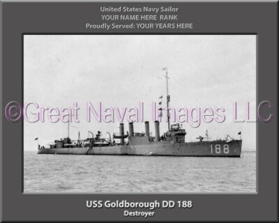 USS Goldborough DD 188 Personalized Navy Ship Photo