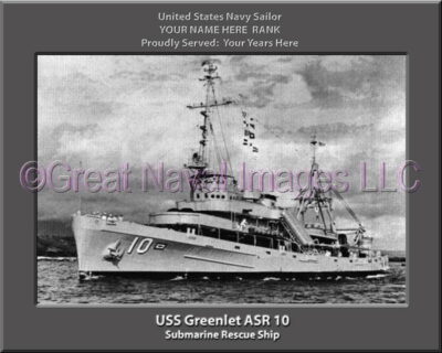 USS Greenlet ASR 10 Personalized ship Photo