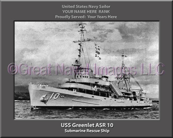 USS Greenlet ASR 10 Personalized ship Photo