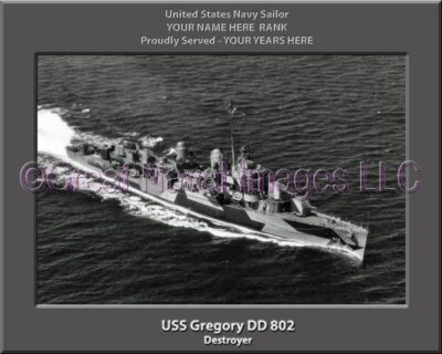 USS Gregory DD 802 Personalized Navy Ship Photo