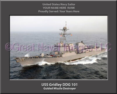 USS Gridley DDG 101 Personalized Navy Ship Photo