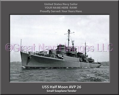 USS Half Moon AVP 26 Personalized ship Photo