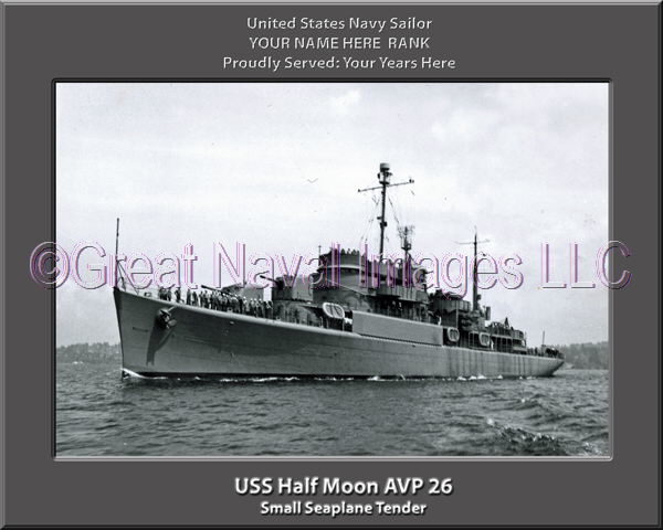 USS Half Moon AVP 26 Personalized ship Photo