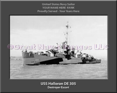 USS Halloran DE 305 Personalized Navy Ship Photo