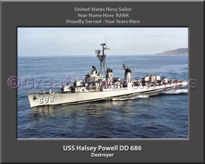 USS Halsey Powell DD 686 Personalized Navy Ship Photo