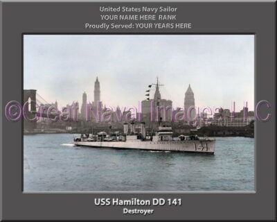 USS Hamilton DD 141 Personalized Navy Ship Photo