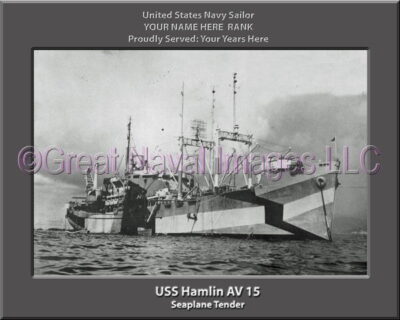 USS Hamlin AV 15 Personalized ship Photo