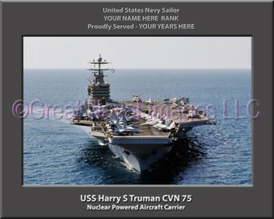 USS Harry S Truman CVN 75 Personalized Navy Ship Photo