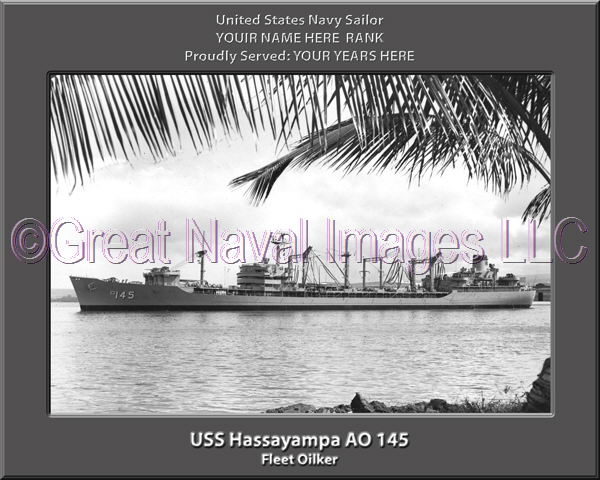 USS Hassayampa AO 145 Personalized ship Photo