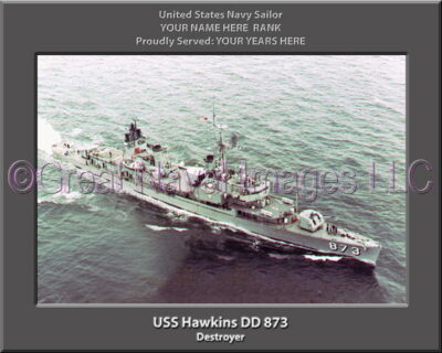 USS Hawkins DD 873 Personalized Navy Ship photo