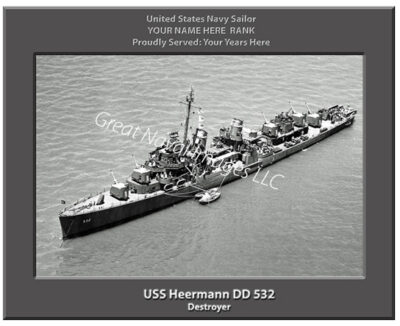 USS Heermann DD 532 Personalized Navy Ship Photo