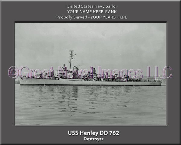 USS Henley DD 762 : Personalized Navy Ship Photo