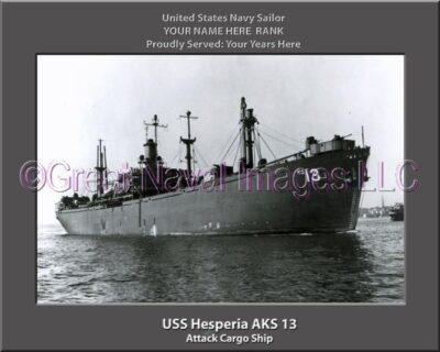 USS Hesperia AKS 13 Personalized ship Photo