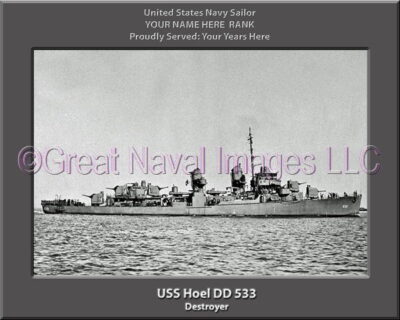 USS Hoel DD 533 Personalized Navy Ship Photo