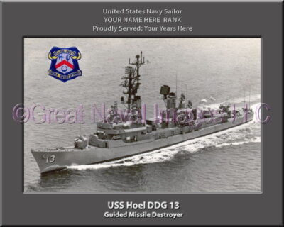 USS Hoel DDG 13 Personalized Navy Ship Photo