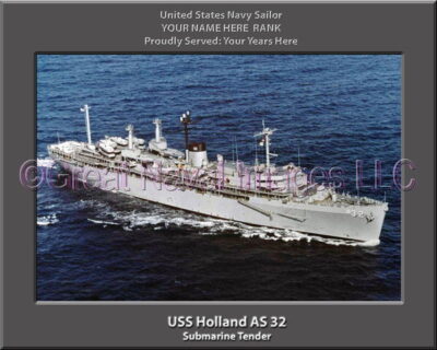USS Holland AS 32 Personalized ship Photo
