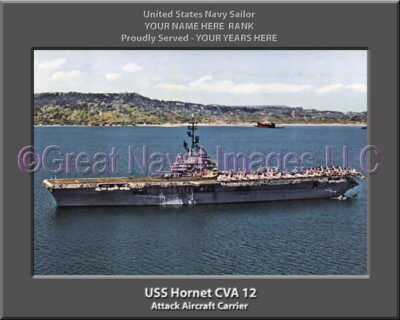 USS Hornet CVA 12 Personalized Photo on Canvas