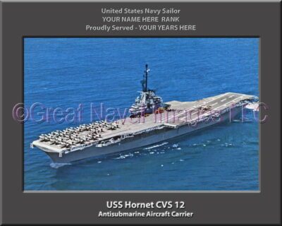 USS Hornet CVS 12 Personalized Photo on Canvas