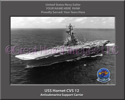 USS Hornet CVS 12 Personalized Photo on Canvas