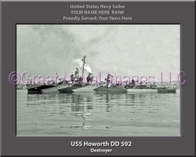 USS Howorth DD 592 Personalized Navy Ship Photo