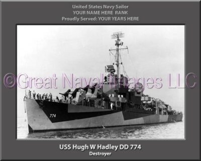 USS Hugh W Hadley DD 772 Personalized Navy Ship Photo