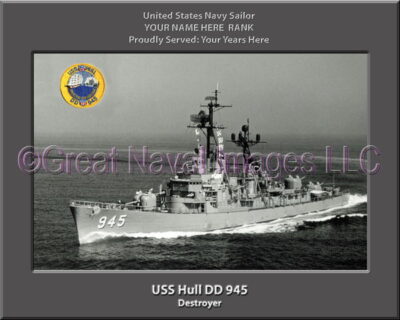 USS Hull DD 945 Personalized Navy Ship Photo