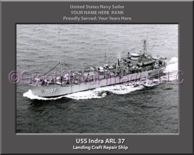 USS Indra ARL 37 Personalized Navy Ship Photo
