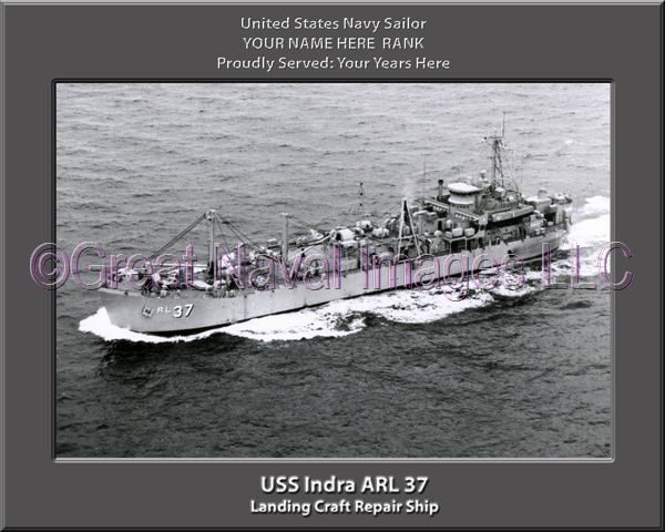 USS Indra ARL 37 Personalized Navy Ship Photo