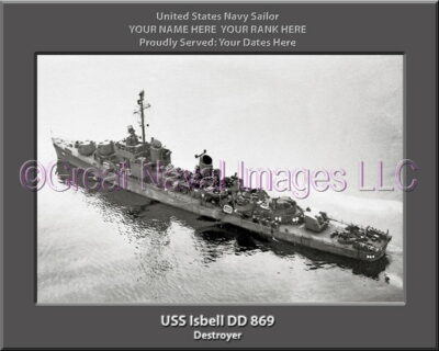 USS Isbell DD 869 Personalized Navy Ship Photo