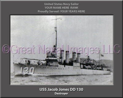 USS Jacob Jones DD 130 Personalized Navy Ship Photo