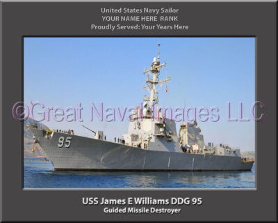 USS James E Williams DDG 95 Persomalized Navy Ship Photo