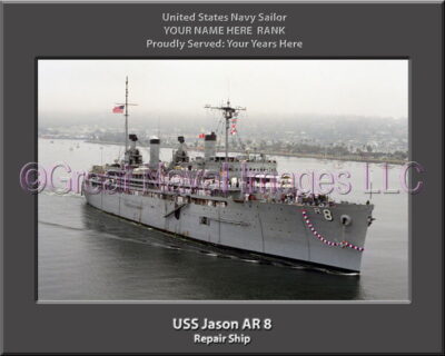 USS Jason AR 8 Personalized Navy Ship Photo