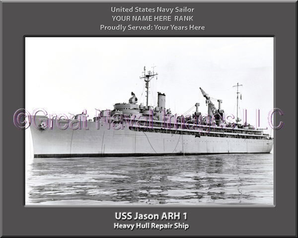 USS Jason ARH 1 Personalized Navy Ship Photo