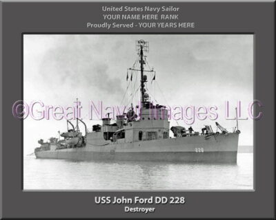 USS John Ford DD 228 Persomalized Navy Ship Photo