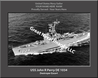 USS John R Perry DE 1034 Persomalized Navy Ship Photo