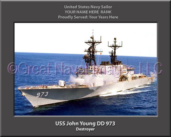 USS John Young DD 973 Persomalized Navy Ship Photo