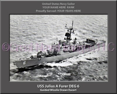 USS Julius A Furer DEG 6 Personalized Navy Ship Photo