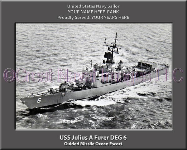 USS Julius A Furer DEG 6 Personalized Navy Ship Photo