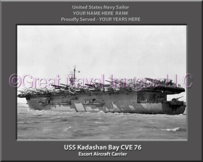 USS Kadashan Bay CVE 76 Personalized Navy Ship Photo