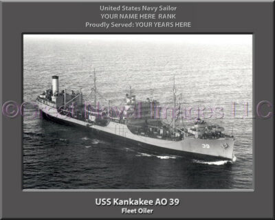 USS Kankakee AO 39 Personalized Navy Ship Photo
